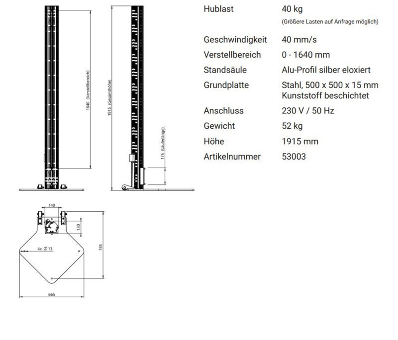 nuton Elektrischer Montageständer FS inkl. Fußschalter – Bild 9